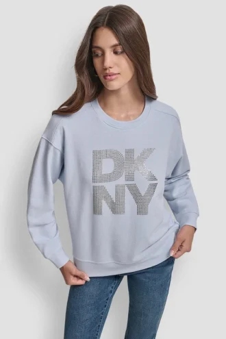 Sudadera con logotipo con adornos