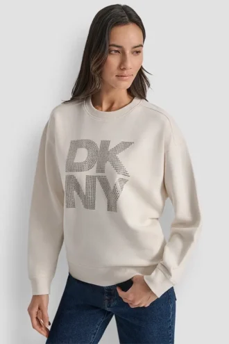 Sudadera con logotipo con adornos