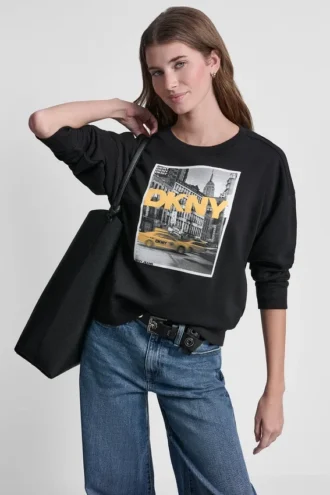 Sudadera con logotipo fotorrealista de DKNY Taxi