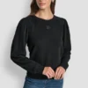 Sudadera con mangas abullonadas y detalles de encaje Sudadera con mangas abullonadas y detalles de encaje