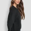 Sudadera con mangas abullonadas y detalles de encaje Sudadera con mangas abullonadas y detalles de encaje