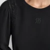Sudadera con mangas abullonadas y detalles de encaje Sudadera con mangas abullonadas y detalles de encaje