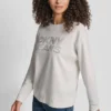 Sudadera de cuello redondo con logotipo de DKNY con pedrería Sudadera de cuello redondo con logotipo de DKNY con pedrería
