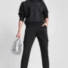 Sudadera de felpa con logo burbuja metalizado Sudadera de felpa con logo burbuja metalizado
