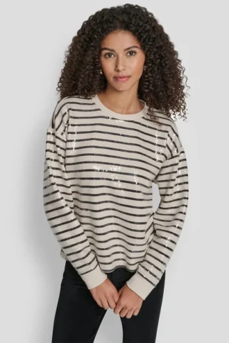 Sudadera de manga larga con lentejuelas