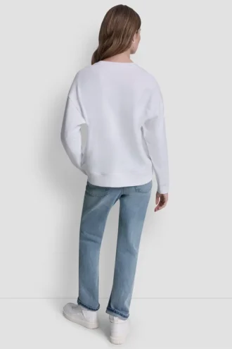 Sudadera DKNY con logotipo de taxi y pedrería