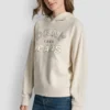 Sudadera DKNY Vaqueros con logotipo bordado en satén y puntada de cadena Sudadera DKNY Vaqueros con logotipo bordado en satén y puntada de cadena