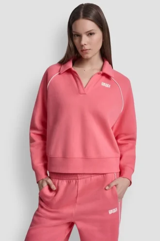 Sudadera polo con logotipo ribeteado