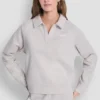 Sudadera polo con logotipo ribeteado Sudadera polo con logotipo ribeteado