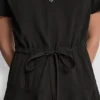 Vestido camisero midi ajustado y acampanado
