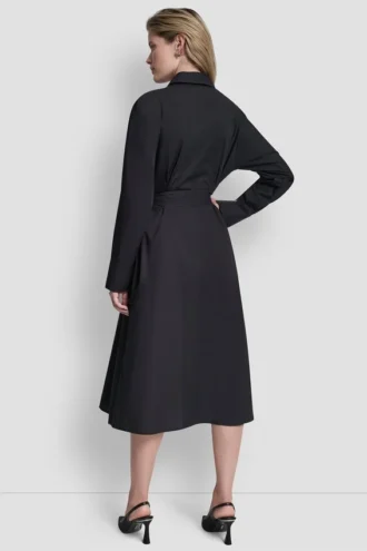 Vestido camisero midi con botones