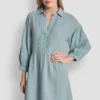 Vestido de gasa con cuello en V