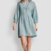 Vestido de gasa con cuello en V