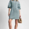 Vestido de gasa con cuello en V