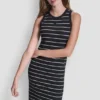 Vestido largo sin mangas de canalé Maxi Vestido largo sin mangas de canalé Maxi