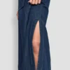 Vestido Maxi con cinturón integrado y aberturas laterales Vestido Maxi con cinturón integrado y aberturas laterales