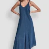 Vestido Maxi con cuello en V y tirantes anudados Vestido Maxi con cuello en V y tirantes anudados