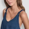 Vestido Maxi con cuello en V y tirantes anudados Vestido Maxi con cuello en V y tirantes anudados