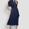 Vestido midi con botones en la parte delantera Vestido midi con botones en la parte delantera