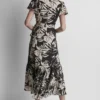 Vestido midi con efecto cruzado Vestido midi con efecto cruzado