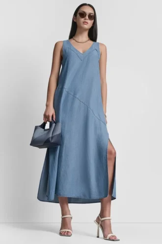 Vestido midi holgado de Tencel