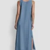 Vestido midi holgado de Tencel Vestido midi holgado de Tencel