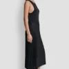 Vestido midi plisado de mezcla de tejidos Vestido midi plisado de mezcla de tejidos