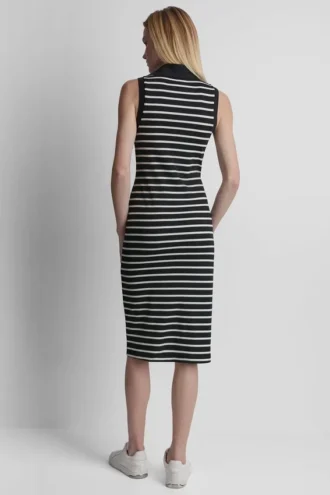Vestido polo sin mangas de canalé