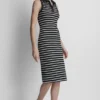 Vestido polo sin mangas de canalé Vestido polo sin mangas de canalé