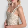 Vestido sin mangas con costuras y lazo en la espalda Vestido sin mangas con costuras y lazo en la espalda